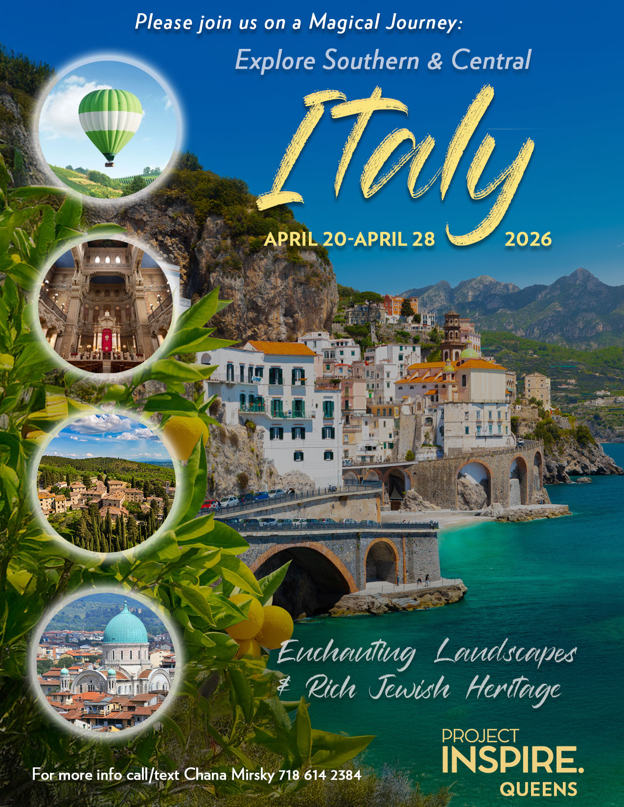 PI Queens Trip to Southern and Central Italy in 2026