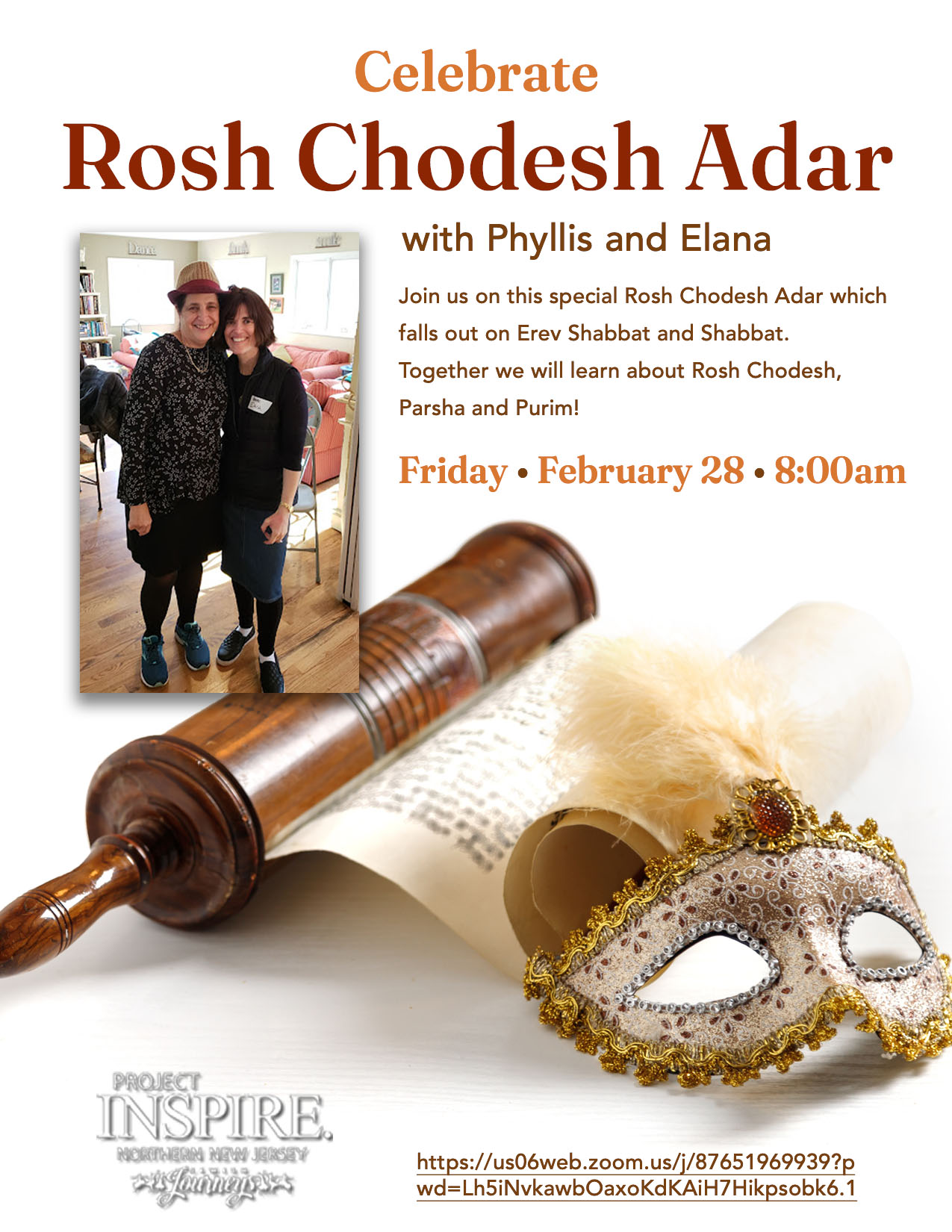 Rosh Chodesh Adar with Phyllis and Elana