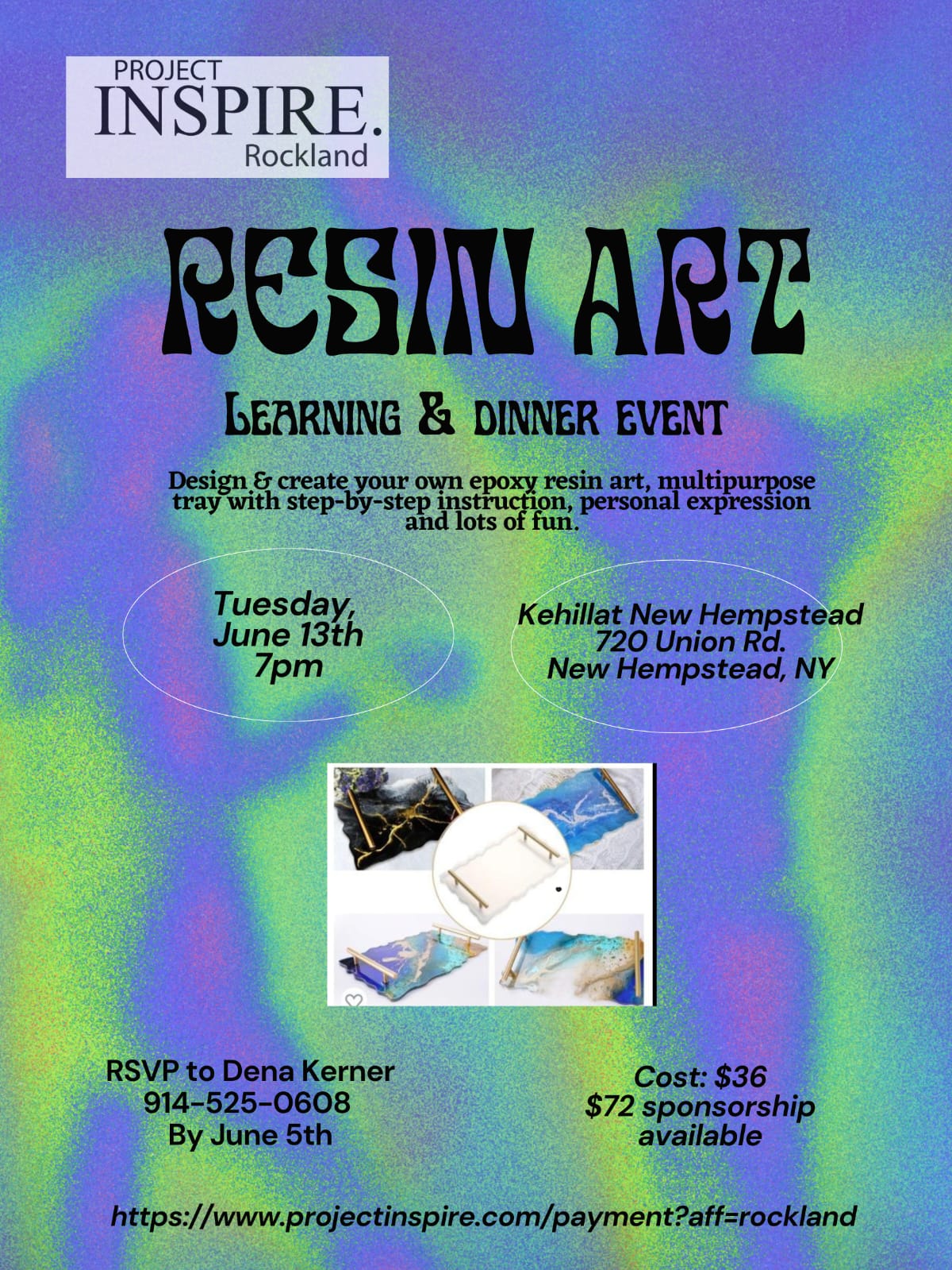 Resin Art Learning & Dinner Event