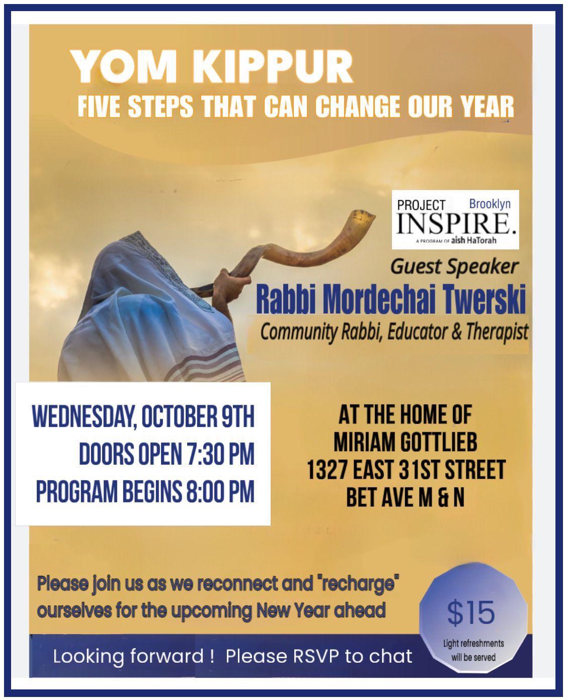 Yom Kippur: 5 Steps That Can Change Our Year