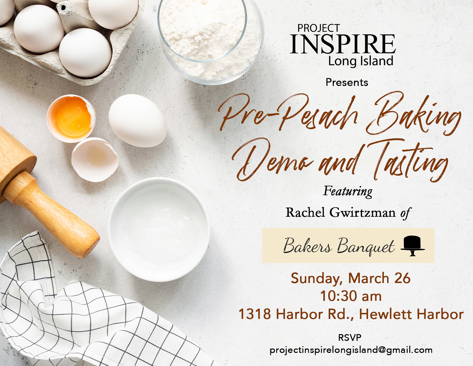 Long Island Pre-Pesach Baking Demo
